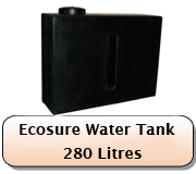 Ecosure Water Tank 280 Litres Black