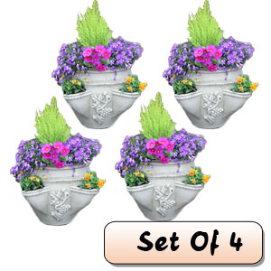 Wall Planter Venetian In Limstone X 4