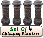 Chimney Planters In Speckle Millstone