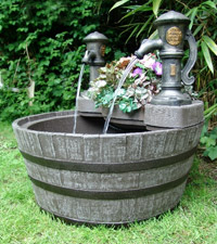 Half Barrel Water Feature