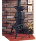 Wood Burners - Clarke Potbelly Large - Cast Iron Stove 