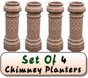 Chimney Planters In Sandstone 