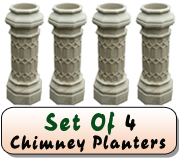 Chimney Planters In Limestone 