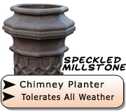 Speckle Millstone Column Garden Planter