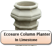 Limestone Column Planter