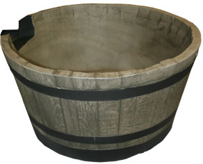 Barrel Planter In Dark Brown 