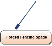 Long Handled Solid Forged Fencing Spade 