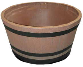 Large Barrel Planter In Ironstone