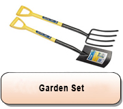 Carbon Steel Garden Fork and Spade Set