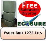 Water Butt 1275 Ltr Green Marble 