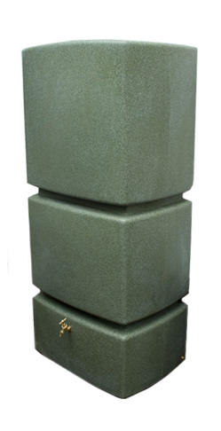 Water Butt 1275 Ltr Green Marble  + Free Rainwater Diverter