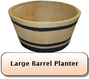 Large Barrel Planter In Sandstone 