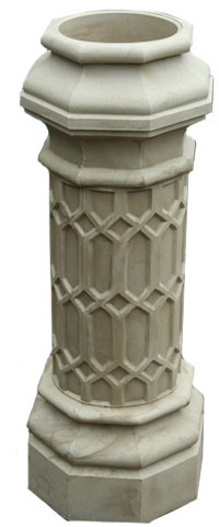 Limestone Column Planter