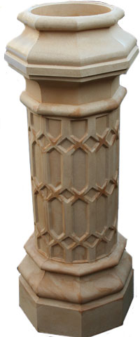 Mediterranean Sandstone Column Pot Planter 