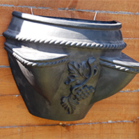 The Venetian Wall Planter - In Black 