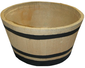 Barrel Planter In Sandstone Smal