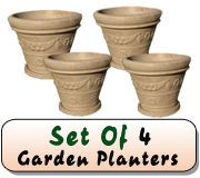 Garden Planters Pink Granite X 4