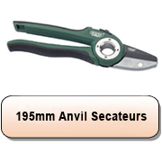 Expert 195mm Soft Grip Anvil Pattern Secateur 