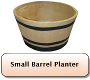 Small Barrel Planter In Sandstone 