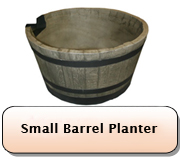 Small Barrel Planter Brown