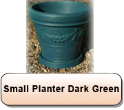Small Planter In Dark Green