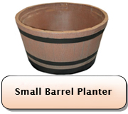 Small Barrel Planter In Ironstone 