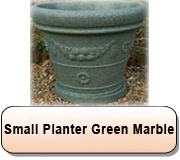 Small Planter Green Marble