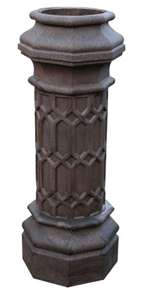 Brown Stone Column Planter 