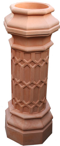 Terracotta Wash Column Planter 