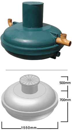 Ecosure 1100 Litre Underground Water Storage Tank