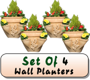 Wall Planter Venetian In Sandstone X 4