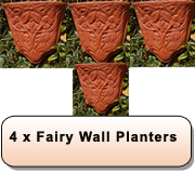 Fairy Wall Planter - Terracotta X4