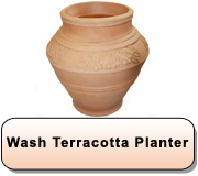 Wash Terracotta Urn  Planter 