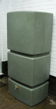 EcoPillar 800 Litres Tall Water Butt Green Marble