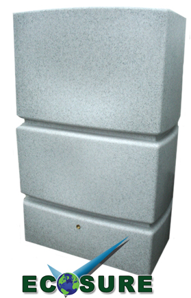 Water Butt 1275 Litres White Marble + Free Rainwater Diverter