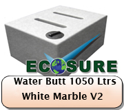 Ecosure Water Butt 1050 Litres VAR2 - White Mable 