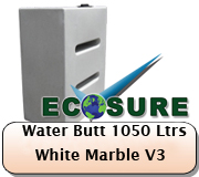 Ecosure Water Butt 1050 Litres V3 White Marble 