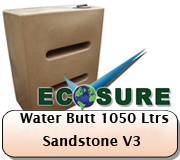 Ecosure Water Butt 1050 Litres Sandstone V3 