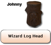 Wizard Log Head Johnny