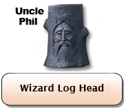 Wizard Log Head - Uncle Phil